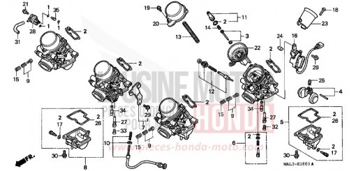 CARBURATEUR (PIECES CONSTITUTIVES) CBR600FV de 1997